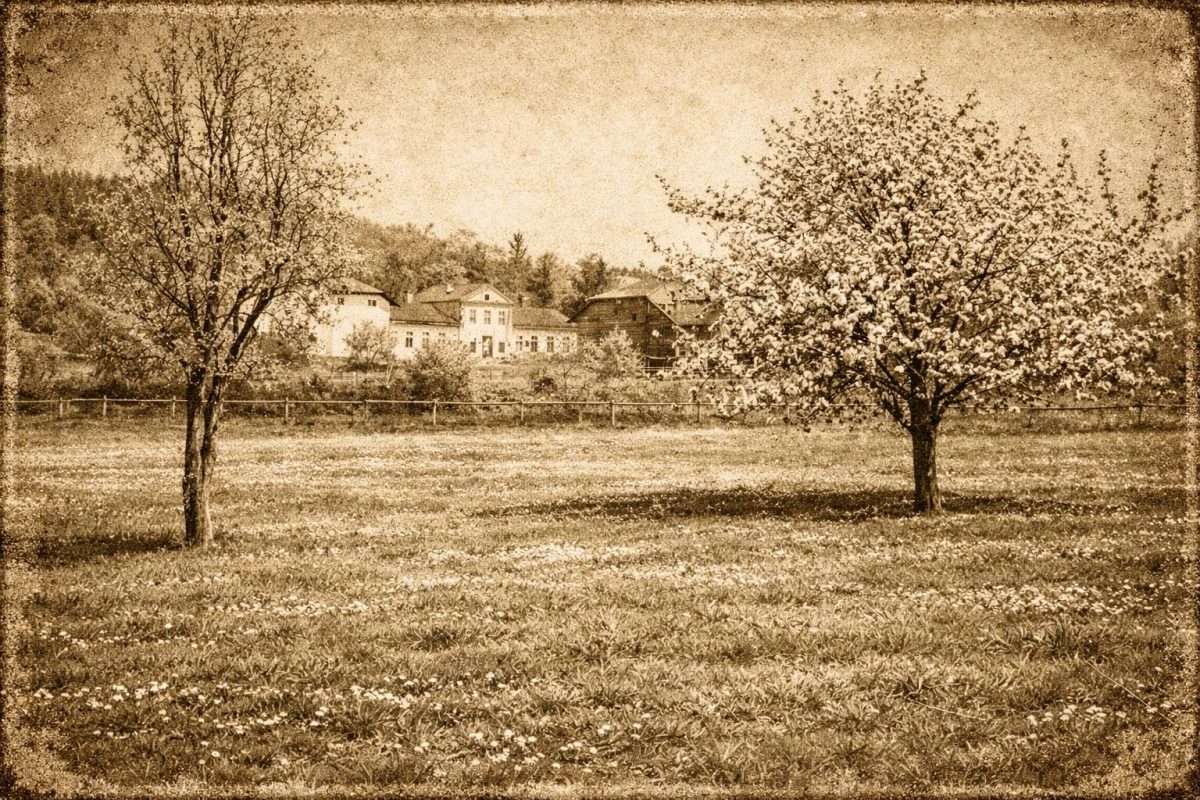 Blick auf das Herrenhaus Gut Buchenhof, Römhild-Gleichamberg