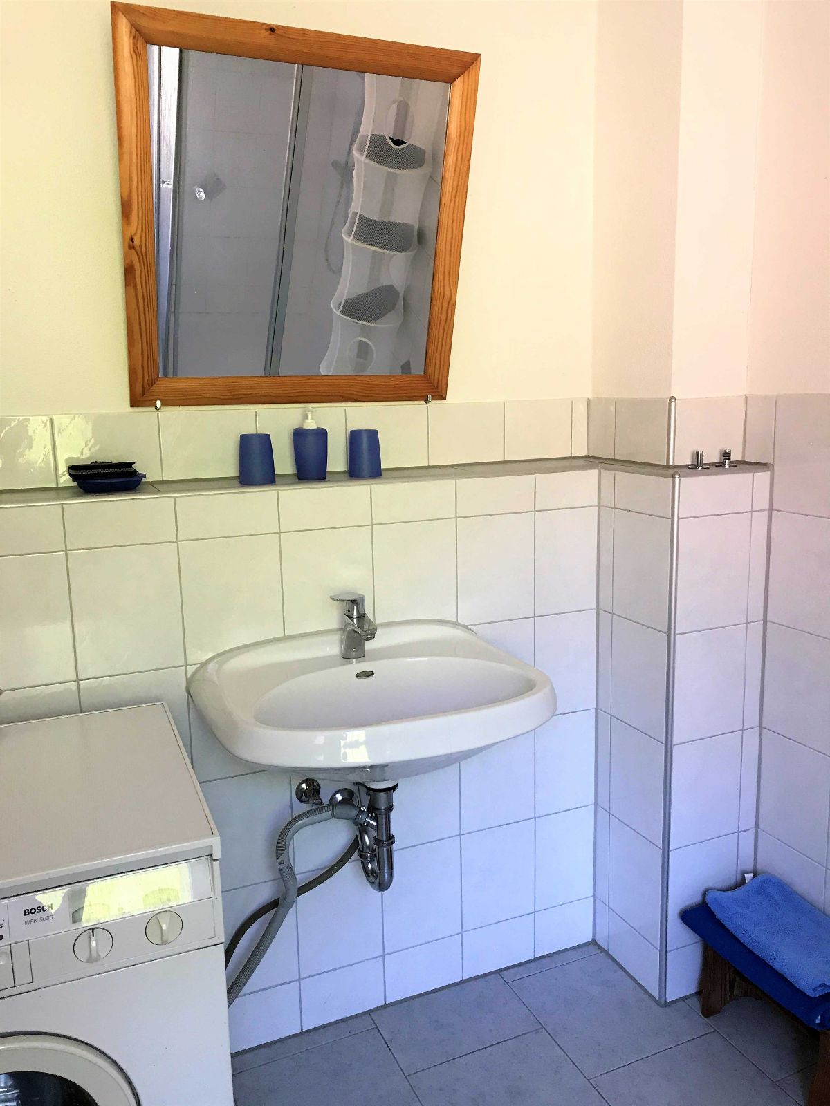 Ansicht Waschbecken im Badezimmer der Ferienwohnung