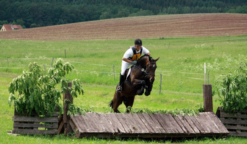 Lucio Sweet Son K I springt über ein Geländehindernis